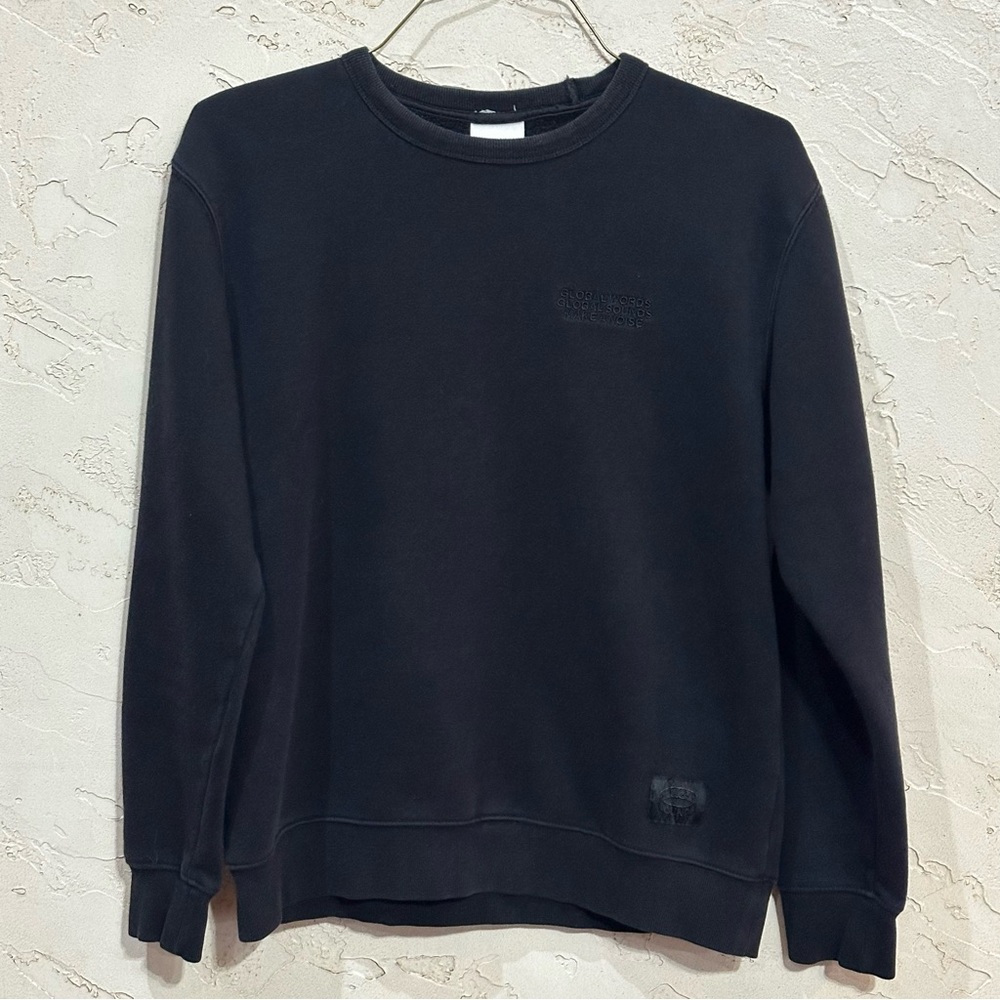 H&M Black Crewneck Sweatshirt Global Sounds size Medium